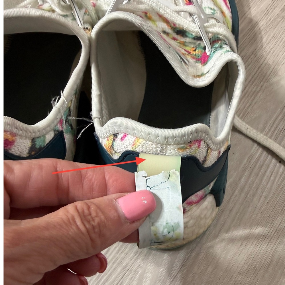 Adidas NMD R1 Watercolor Floral Tie Dye Sneakers GX5372 Mens 9.5 White Multi - Picture 6 of 11